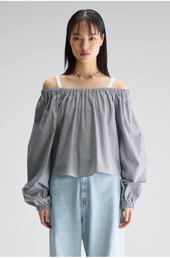 Blouse Bellerose TAISSA rayé noir et blanc