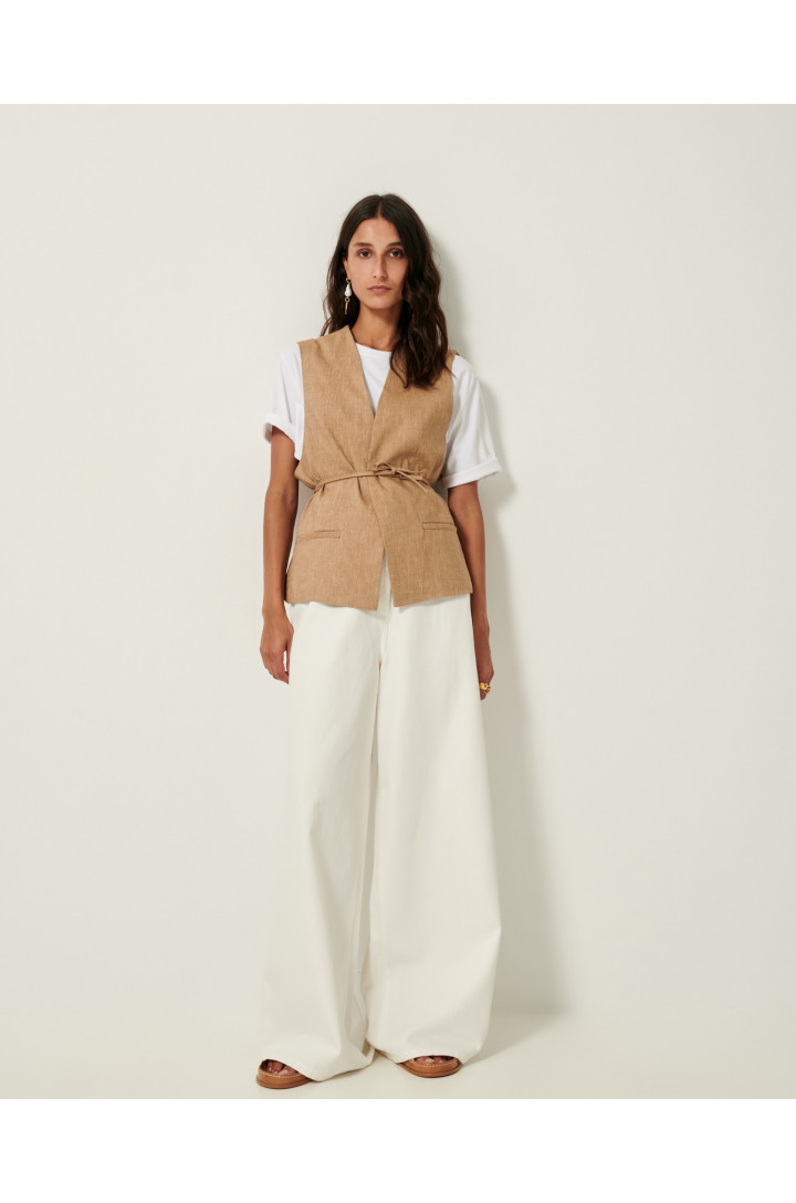 Veste sans manche Marcello marron Sessun