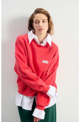 Sweat PLI03C American Vintage Rouge